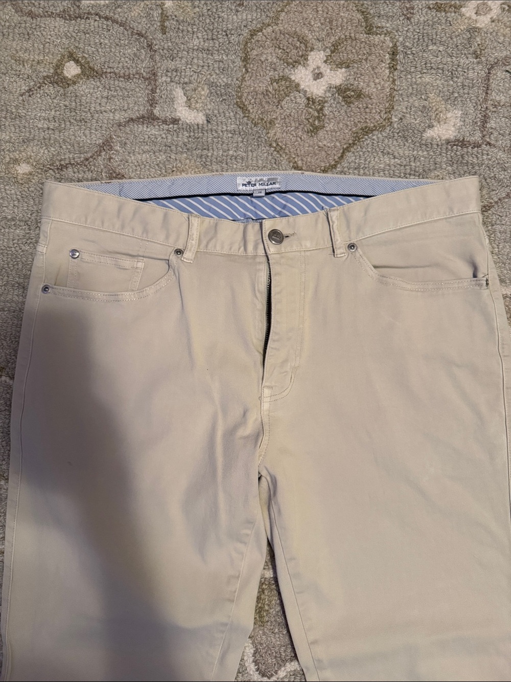Peter Millar Cream/Tan Chino Pants - Picture 3 of 6